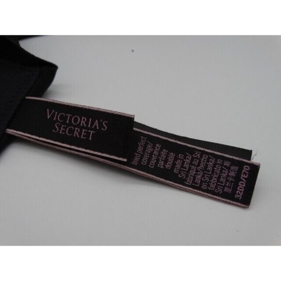 Victoria's Secret Bra Size 32DD Lined Perfect Coverage Black Underwire - Picture 9 of 10